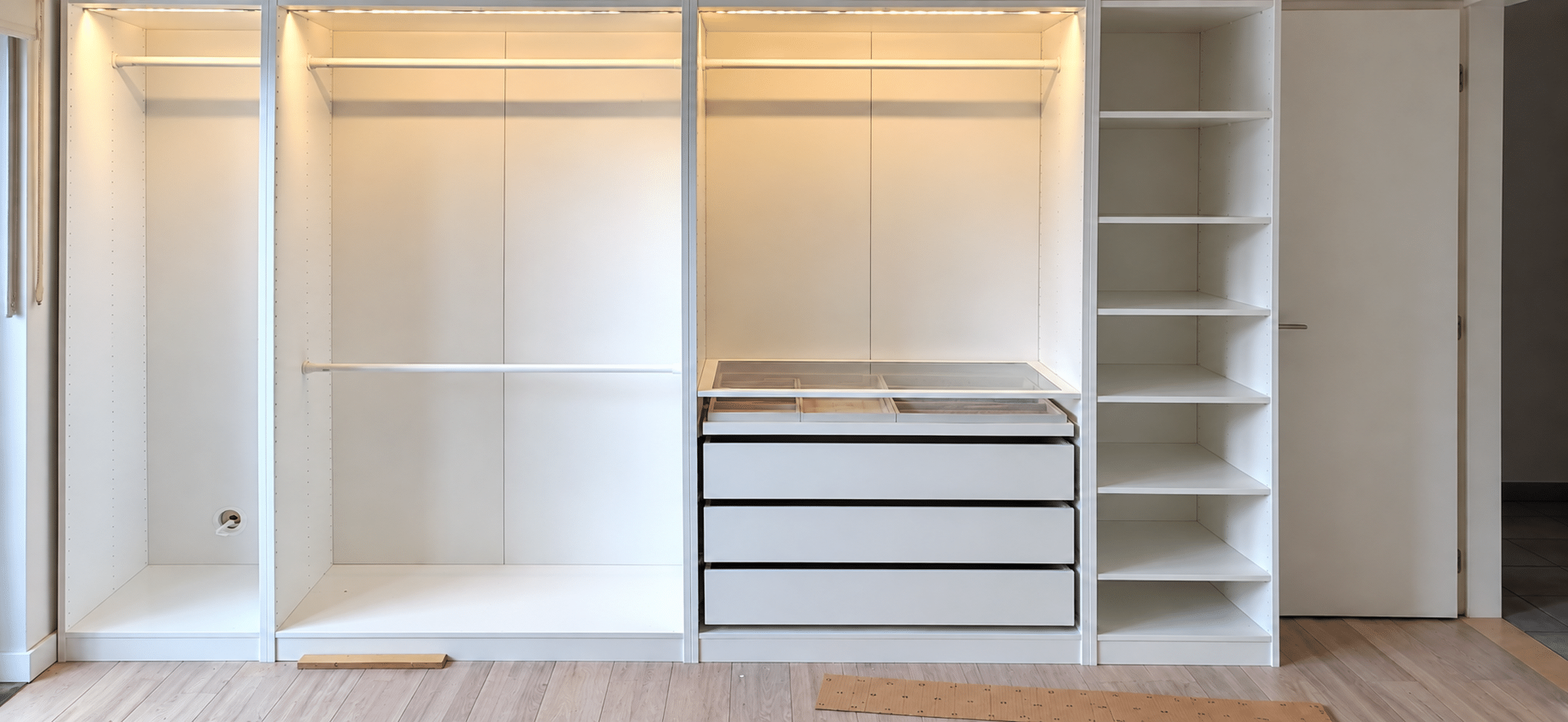 IKEA kast zonder deuren monteren